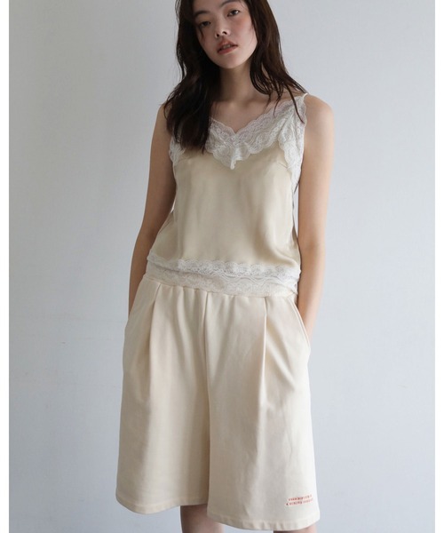 anuke（アンヌーク） ハーフパンツ パンツ 短パン Embroidery Half