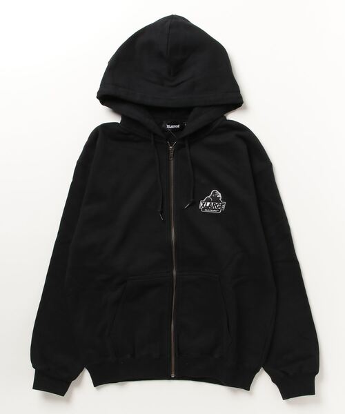XLARGE ブラック ジップアップパーカー L XLARGE（エクストラ ラージ） ジップアップパーカー L ブラック メンズ