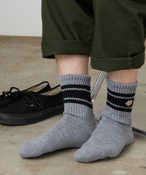 Dickies（ディッキーズ） 靴下 ロゴ入り ラインソックス 3足セット