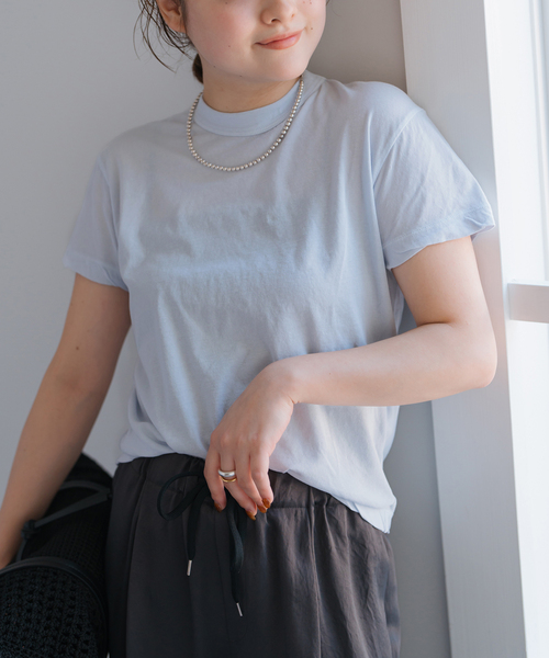 tシャツ 「新色有り / 追加」ATON/エイトン FRESCA SINGLE JERSEY TIGHT FIT T-SH レディースの画像