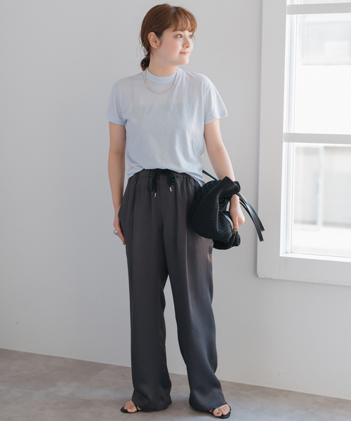 tシャツ 「新色有り / 追加」ATON/エイトン FRESCA SINGLE JERSEY TIGHT FIT T-SH レディースの画像