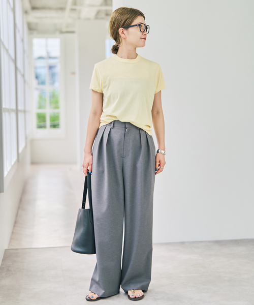 tシャツ 「新色有り / 追加」ATON/エイトン FRESCA SINGLE JERSEY TIGHT FIT T-SH レディースの画像