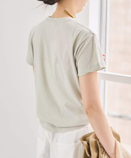 tシャツ 「新色有り / 追加」ATON/エイトン FRESCA SINGLE JERSEY TIGHT FIT T-SH レディースの画像