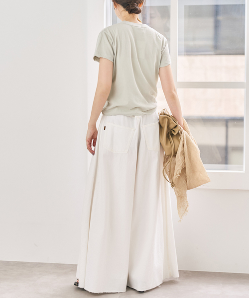 tシャツ 「新色有り / 追加」ATON/エイトン FRESCA SINGLE JERSEY TIGHT FIT T-SH レディースの画像