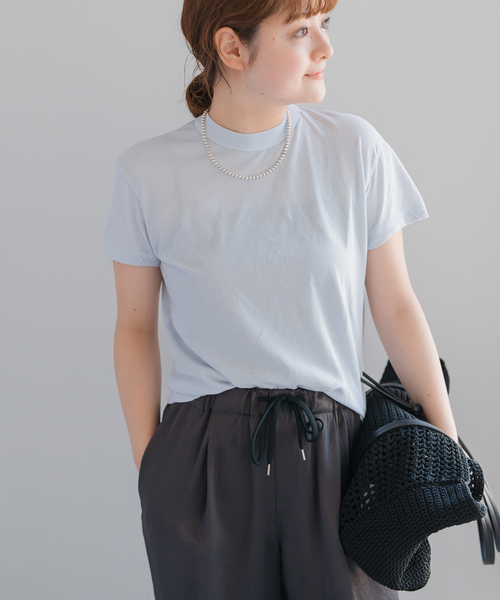 tシャツ 「新色有り / 追加」ATON/エイトン FRESCA SINGLE JERSEY TIGHT FIT T-SH レディースの画像