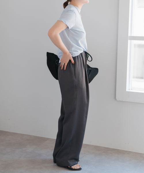 tシャツ 「新色有り / 追加」ATON/エイトン FRESCA SINGLE JERSEY TIGHT FIT T-SH レディースの画像