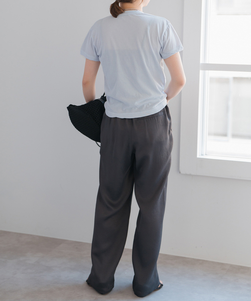 tシャツ 「新色有り / 追加」ATON/エイトン FRESCA SINGLE JERSEY TIGHT FIT T-SH レディースの画像