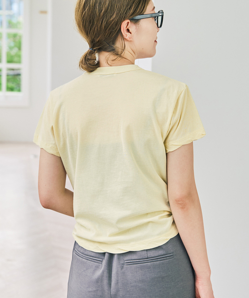 tシャツ 「新色有り / 追加」ATON/エイトン FRESCA SINGLE JERSEY TIGHT FIT T-SH レディースの画像