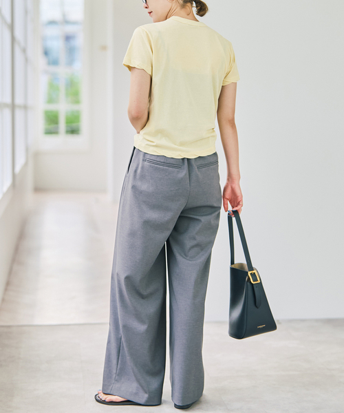 tシャツ 「新色有り / 追加」ATON/エイトン FRESCA SINGLE JERSEY TIGHT FIT T-SH レディースの画像