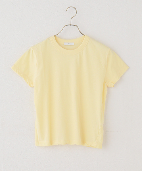 tシャツ 「新色有り / 追加」ATON/エイトン FRESCA SINGLE JERSEY TIGHT FIT T-SH レディースの画像