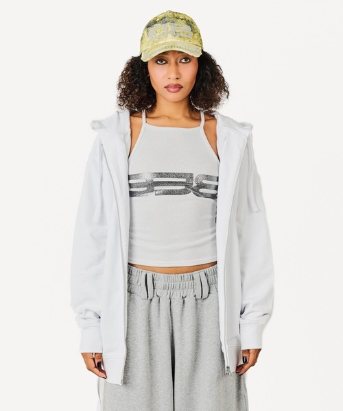BEEDEN パーカー SCULPTED SHIRRING HOODIE レディース : ZOZOTOWN 