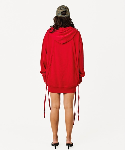 BEEDEN パーカー SCULPTED SHIRRING HOODIE レディース : ZOZOTOWN 