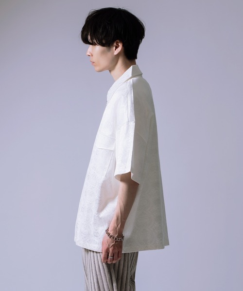 シャツ ペイズリー柄 半袖ジップシャツ メンズ : ZOZOTOWN Yahoo!店