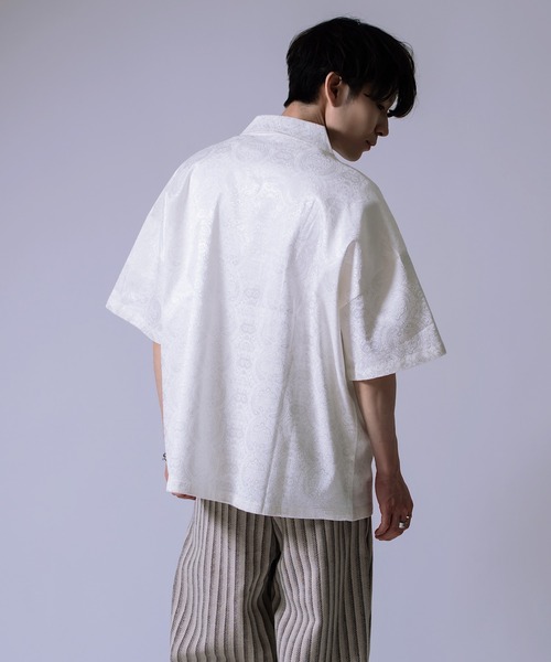 シャツ ペイズリー柄 半袖ジップシャツ メンズ : ZOZOTOWN Yahoo!店