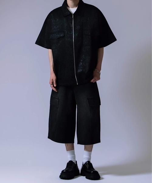 シャツ 半袖 ペイズリー柄 半袖ジップシャツ メンズ : ZOZOTOWN Yahoo