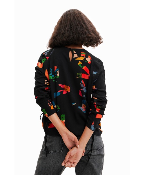 「Desigual」 7分袖ブラウス S ブラック レディース_画像4