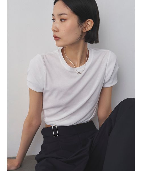 MIESROHE（ミースロエ） tシャツ ツイストテレコTシャツ レディース