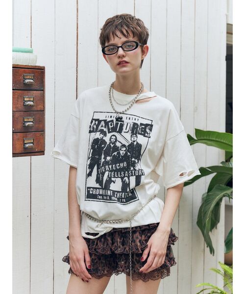 jouetie（ジュエティ） tシャツ グランジダメージTシャツ レディース 