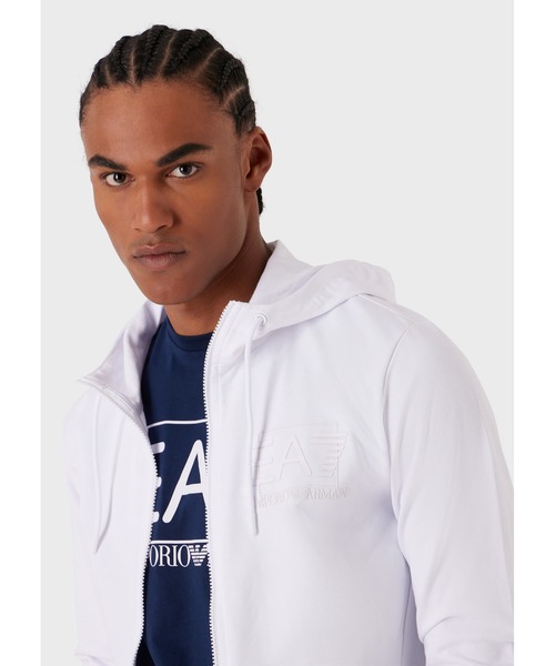 EA7 「EMPORIO ARMANI EA7」 ジップアップパーカー X-LARGE ブラック