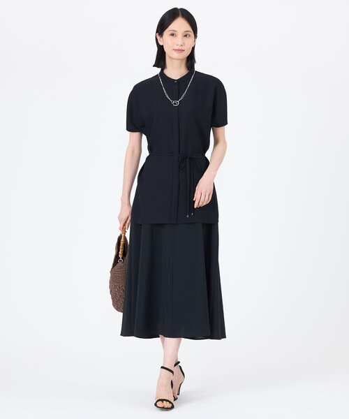 「TRANS WORK」 スカート 38 ネイビー レディース_画像2