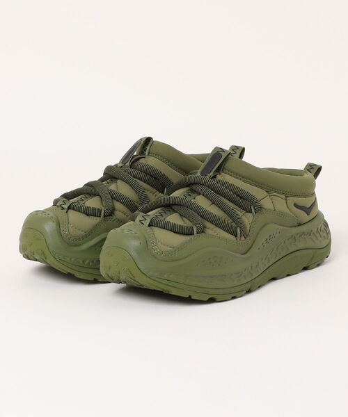 「HOKA」 ローカットスニーカー 27.5cm カーキ メンズ_画像4