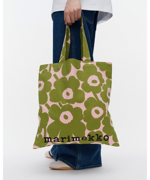 マリメッコ トートバッグ（marimekko／ファッション）（色：グリーン系