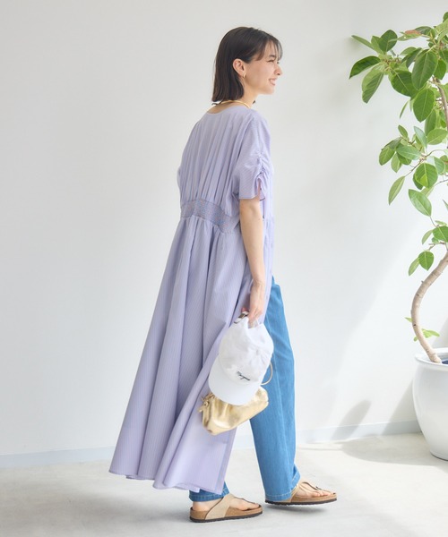 「KATHARINE ROSS」 半袖ワンピース MEDIUM ブルー レディース_画像4