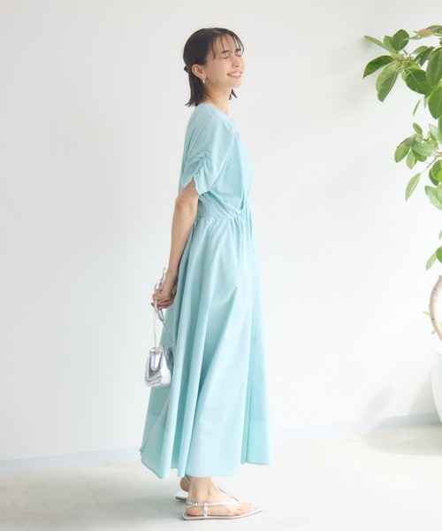 「KATHARINE ROSS」 半袖ワンピース MEDIUM ブルー レディース_画像6