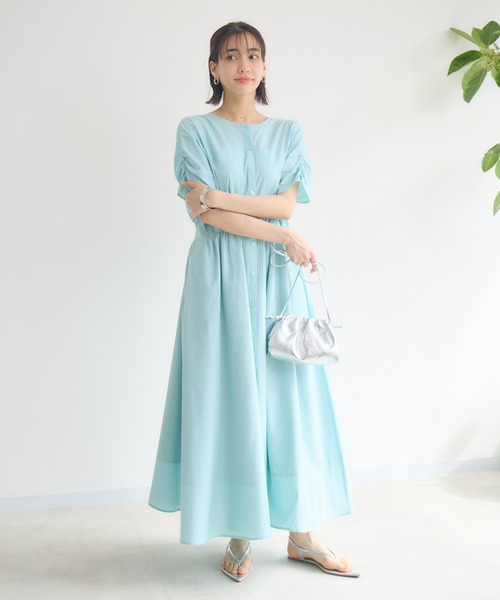「KATHARINE ROSS」 半袖ワンピース MEDIUM ブルー レディース_画像8