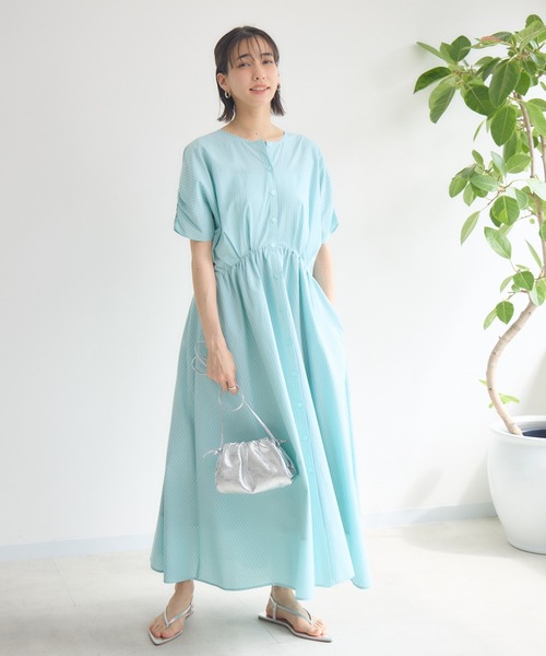 「KATHARINE ROSS」 半袖ワンピース MEDIUM ブルー レディース_画像9