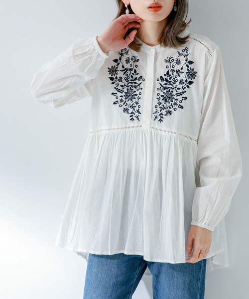 「URBAN RESEARCH Sonny Label」 長袖ブラウス FREE ブラック レディース_画像2