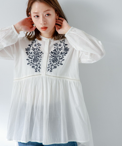 「URBAN RESEARCH Sonny Label」 長袖ブラウス FREE ブラック レディース_画像3