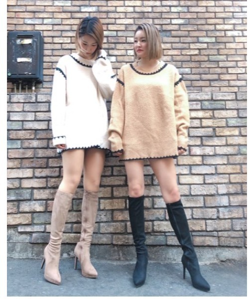 R＆E（アールアンドイー） ブーツ 【R＆E】ポインテッドトゥハイヒール