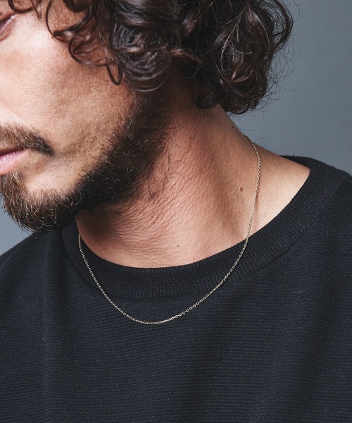 ネックレス K18 GOLD CUT AZUKI CHAIN NECKLACE(M) 45cm 18金 カットアズキ チェーンネックレス（中）の画像
