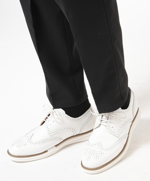MEN'S BIGI スニーカー リアルレザーウイングチップスニーカー