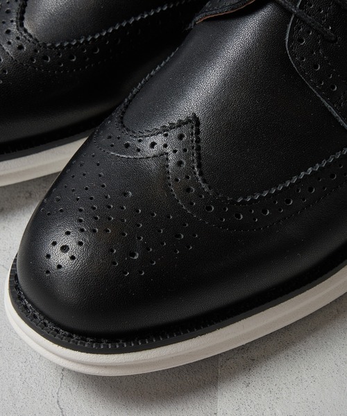 MEN'S BIGI スニーカー リアルレザーウイングチップスニーカー
