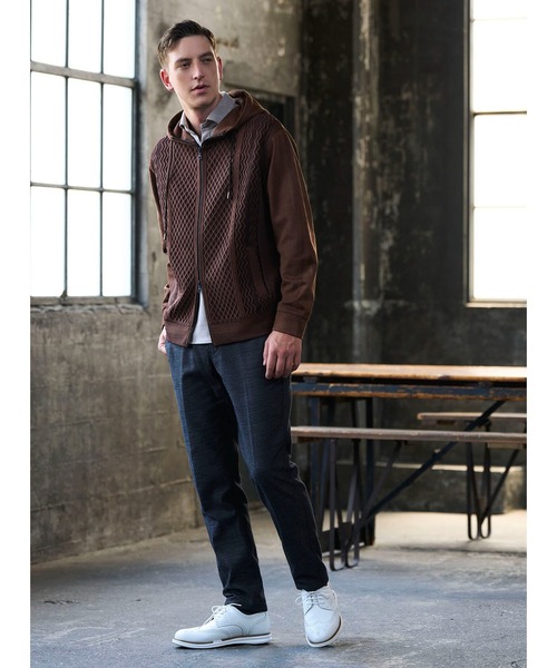 MEN'S BIGI スニーカー リアルレザーウイングチップスニーカー