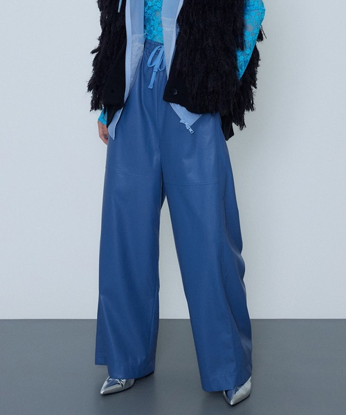 MAISON SPECIAL パンツ Vegan Leather Easy Pants/ヴィーガン