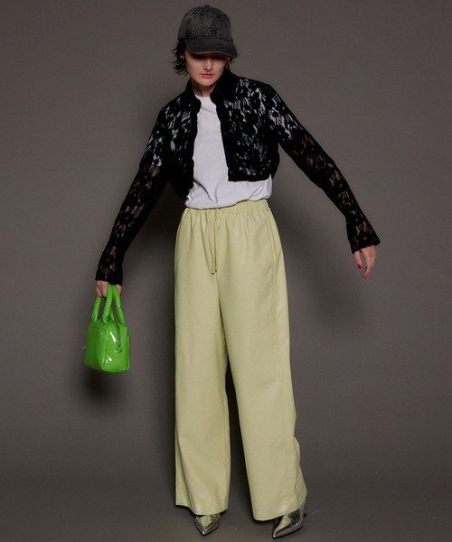 MAISON SPECIAL（メゾンスペシャル） パンツ Vegan Leather Easy Pants