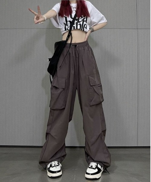 COMON＋ カーゴパンツ 裾 スピンドル 付き レディースイージー