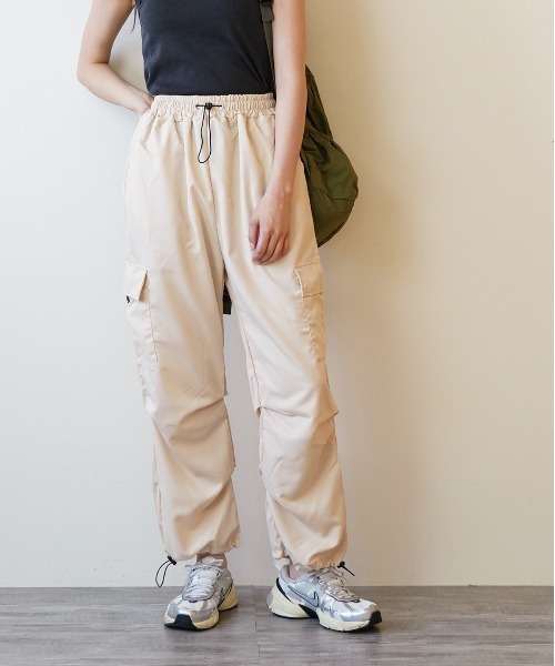COMON＋ カーゴパンツ 裾 スピンドル 付き レディースイージー