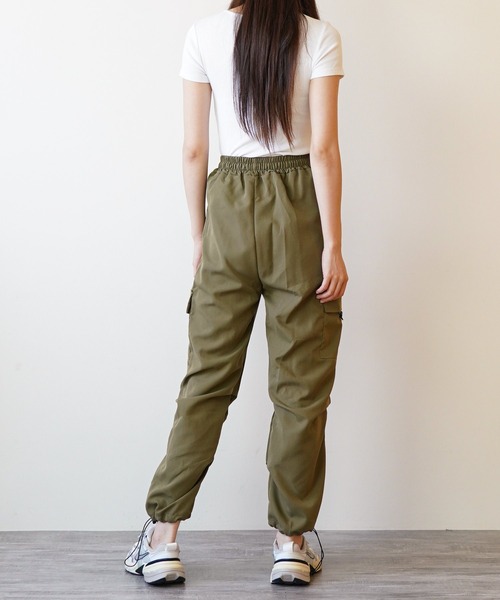 COMON＋ カーゴパンツ 裾 スピンドル 付き レディースイージー
