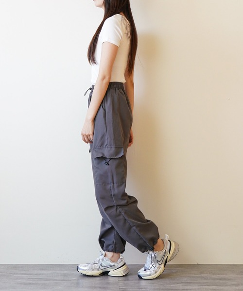 COMON＋ カーゴパンツ 裾 スピンドル 付き レディースイージー
