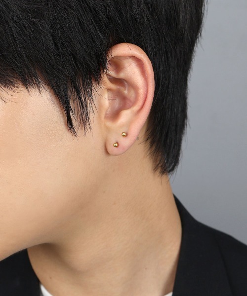 4INT. ピアス メタルボール スタッドピアス 3セット
