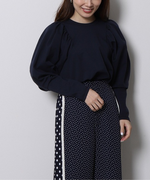 tシャツ ギャザーショルダープルオーバー レディース