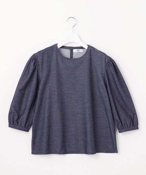 デニムライクジャージーカットソー tシャツ デニムライクジャージー カットソー レディース