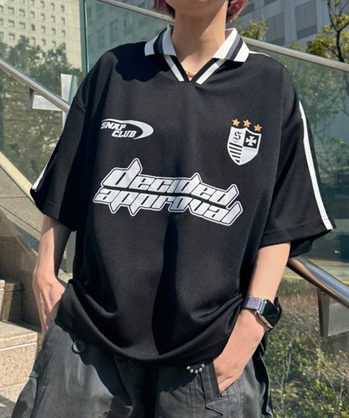 Snap club tシャツ 「Snap club」サイドライン半袖ゲームシャツ