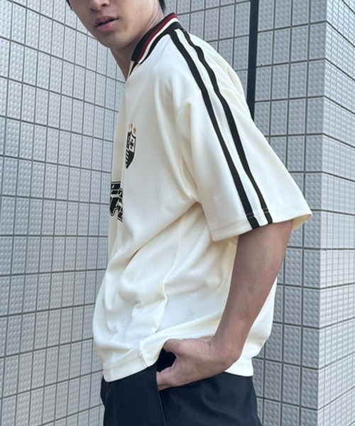 Snap club tシャツ 「Snap club」サイドライン半袖ゲームシャツ