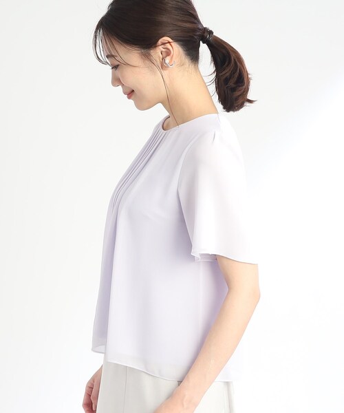 Reflect / リフレクト 【夏SALE／マシンウォッシュ可】ピンタックブラウス セール】 【夏SALE／マシンウォッシュ可】ピンタックブラウス