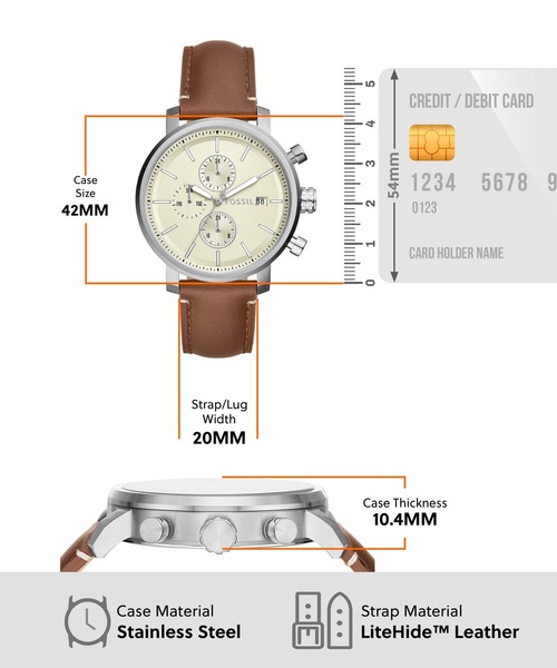 FOSSIL 腕時計 フォッシル メンズ アナログ レザー BQ2850